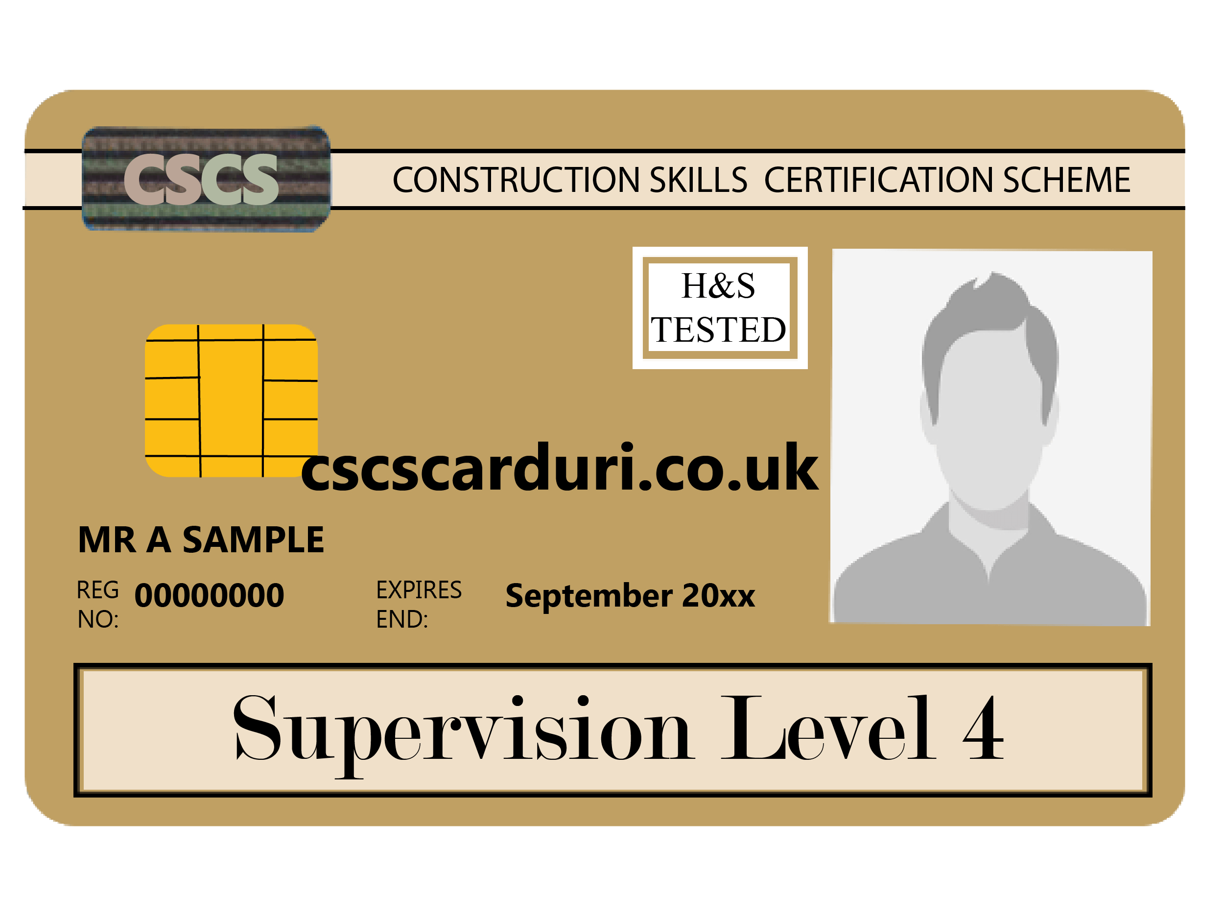 NVQ Level 4 CSCS Auriu Card Auriu CSCS Supervisor Carduri CSCS UK